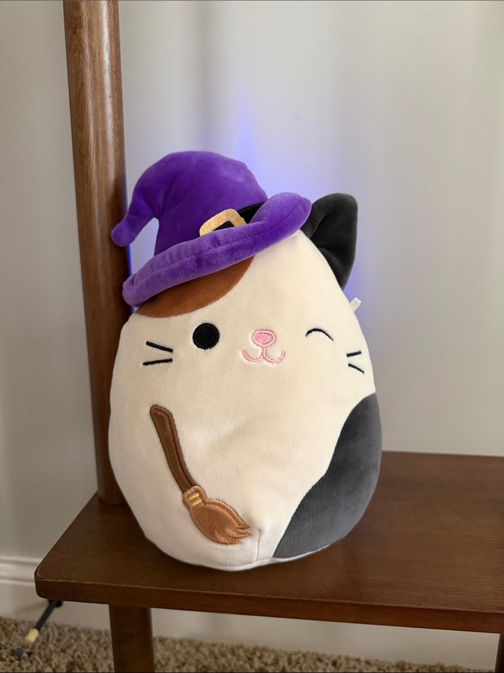 Squishmallows Witch Cat Plush - Purple, Cream, Gray, Brown